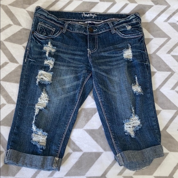 Amethyst Jeans Pants - Amethyst capris